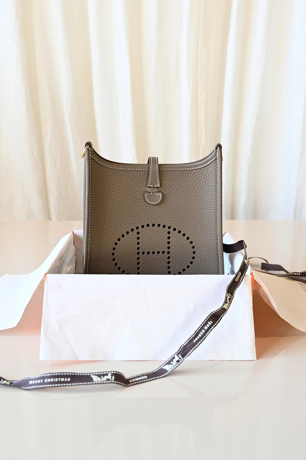 Hermès Mini Evelyne 16 | Etoupe